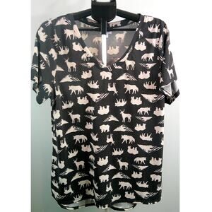 LuLaRoe V-neck Women's Charcoal Gray 2xl Camping Hunting